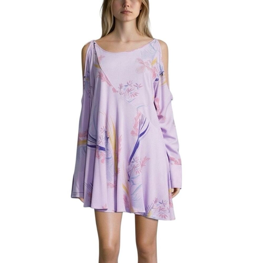 Free People Clear Skies Cold Shoulder Tunic Dress - M